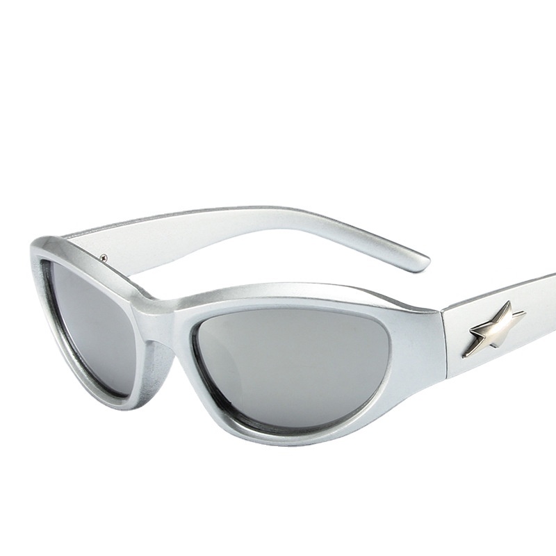 Kính Râm Quấn Tròng Hình Ngôi Sao Năm Cánh Phong Cách Hip Hop Punk Y2K Cá Tính Cho Nam Và Nữ