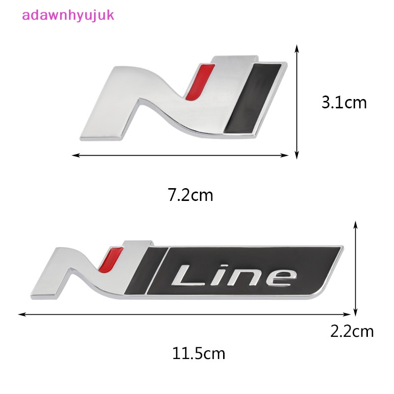 Huy Hiệu Kim Loại 3D Trang Trí Thân Xe Hơi Hyundai N LINE i30 i20