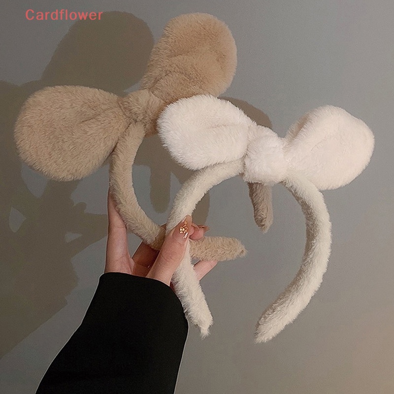 Băng Đô Tai Thỏ Bằng Lông Nhung Màu Trơn Thời Trang Dành Cho Nữ