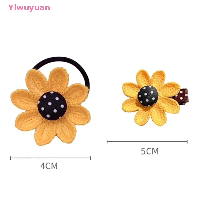 1 Dây Buộc Tóc Hoa Hướng Dương Đáng Yêu Cho Bé Gái Mới