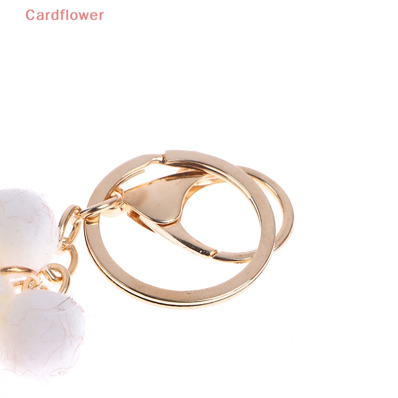 < Cardflower > Móc Khóa Cục Bông Mềm Mại Thiết Kế Hình Thỏ Dễ Thương Cho Nữ