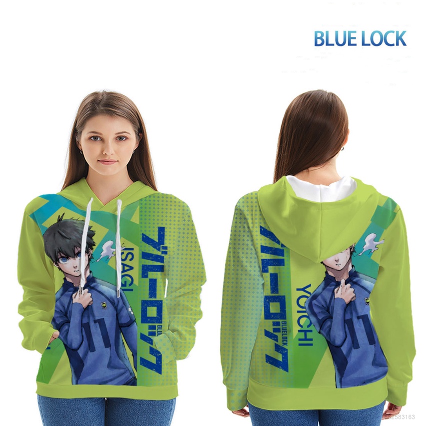 Áo Hoodie Tay Dài In Họa Tiết Anime Isagi Sae Mikage Top Casaul 3D Cỡ Lớn Thời Trang