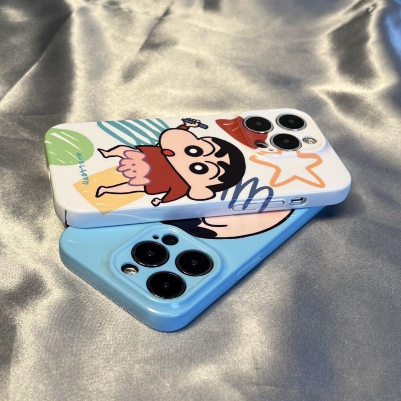 Ốp Điện Thoại Cứng In Hình Shin-Chan Cho Iphone 11promax 13promax 14 / 12 / 11x / xr 8plus xs max 14promax