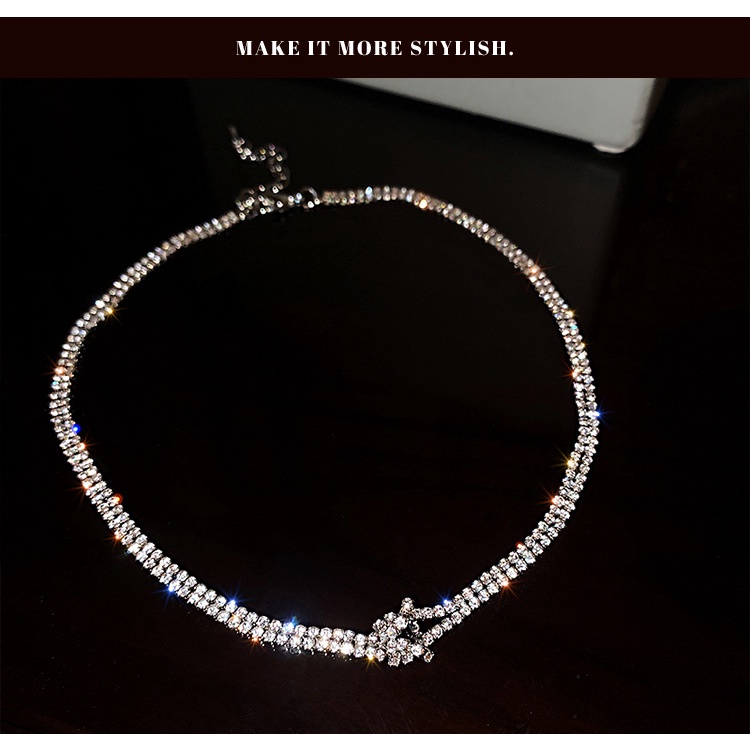 Vòng cổ Đính Đá Phong Cách Hip Hop Thời Trang Cho Nữ