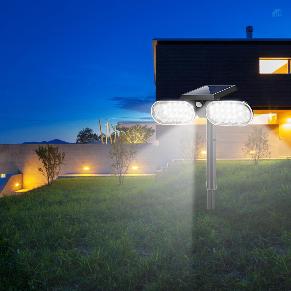 Đèn LED Chiếu Sáng Sân Vườn Hai Đầu Sử Dụng Năng Lượng Mặt Trời 32 LED IP65 Chống Thấm Nước IP65 2
