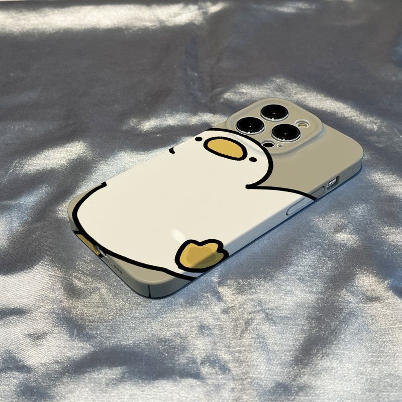 Ốp Điện Thoại Cứng Họa Tiết Hoạt Hình Chú Vịt Dễ Thương Kèm Giá Đỡ Cho Iphone12 max 13781114Cặp Găng Tay Chống Sốc 0JBW Chất Lượng Cao