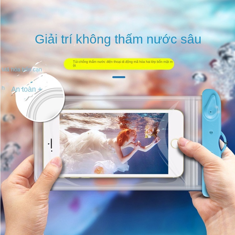 Túi Đựng Điện Thoại Bằng pvc Trong Suốt Chống Thấm Nước Có Thể Chạm Màn Hình Cảm Ứng Tiện Dụng