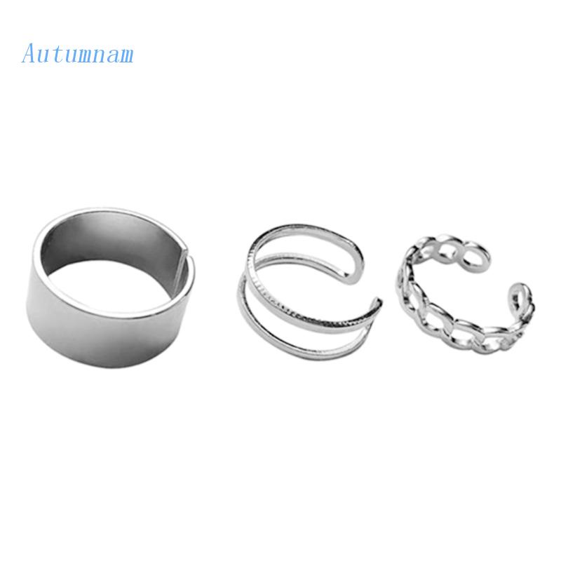 Set 3 Nhẫn Hở Có Thể Điều Chỉnh Kích Cỡ
