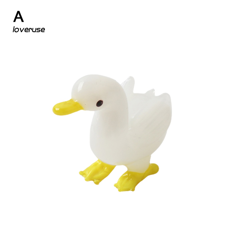 Mô Hình Ngỗng Bằng Kính Thủ Công Mini Sáng Tạo Trang Trí Nhà Cửa