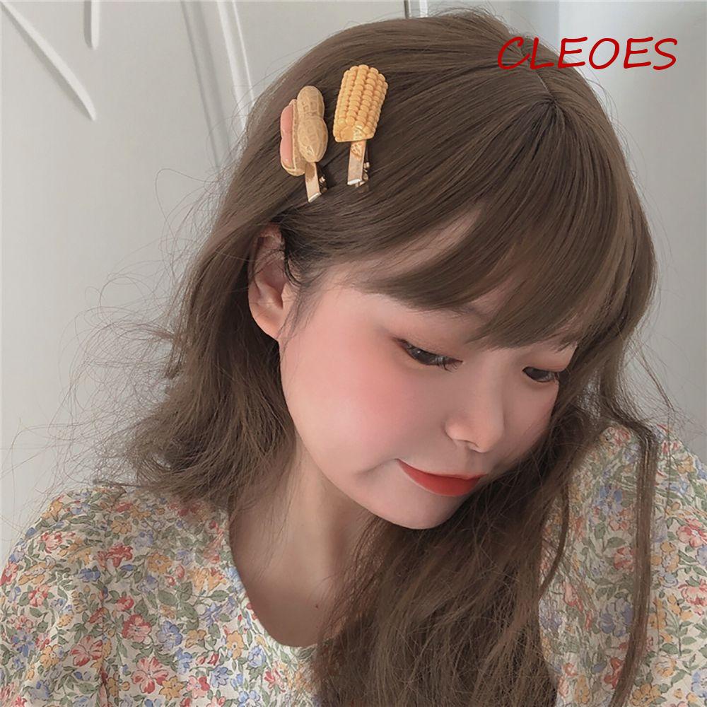 Kẹp Tóc Hình Hạt Đậu Phộng Bằng Hợp Kim Phong Cách Hàn Quốc Ngọt Ngào Cho Nữ
