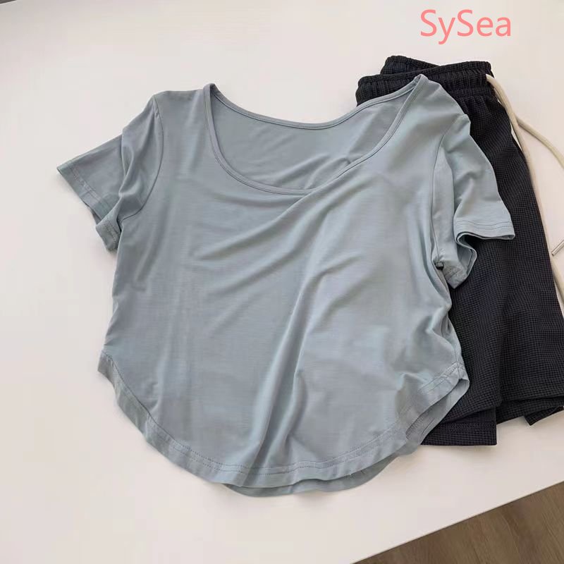 Áo Kiểu Cổ Vuông Dáng Ngắn Thời Trang Hè Trẻ Trung Cho Nữ