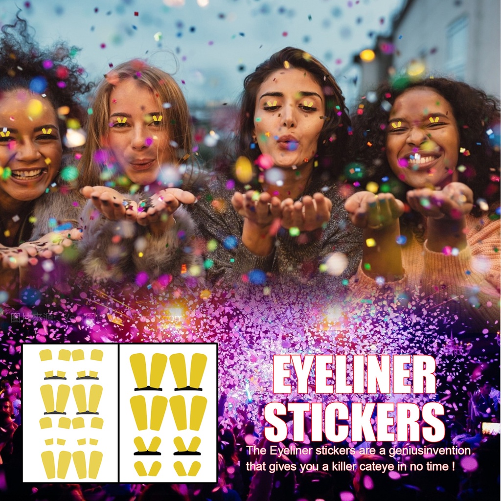 1 Bộ Nhãn Dán Trang Điểm Mắt Tiện Lợi Lâu Trôi Dễ Mang Theo Chủ Đề Halloween