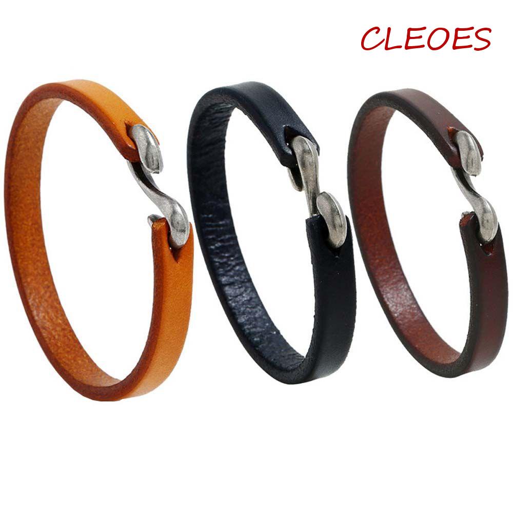 Vòng Đeo Tay CLEOES 3 Màu 20cm / 21.5cm Phong Cách Punk Cổ Điển Thời Trang Cho Nam Và Nữ