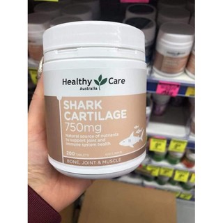 Sụn Vi Cá Mập Healthy Care Shark Cartilage 750mg hỗ trợ xương khớp - Úc