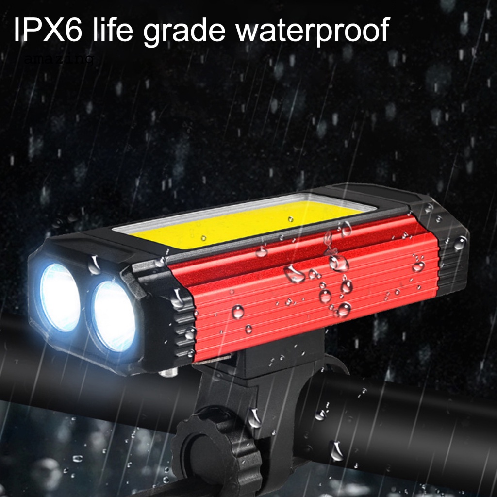 Đèn COB Gắn Phía Trước Xe Đạp Sạc USB Tiện Dụng