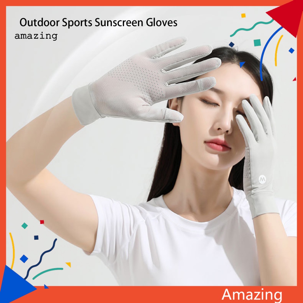 1 Đôi Găng Tay Chống Trượt Có Thể Chạm Màn Hình Cảm Ứng Thời Trang Mùa Hè Dành Cho Nữ