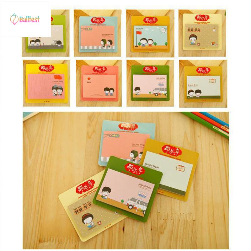 💜Giấy note hình chữ nhật hoạt hình cute, giấy ghi chú dễ thương đồ dùng học tập làm quà tặng học sinh giá rẻ