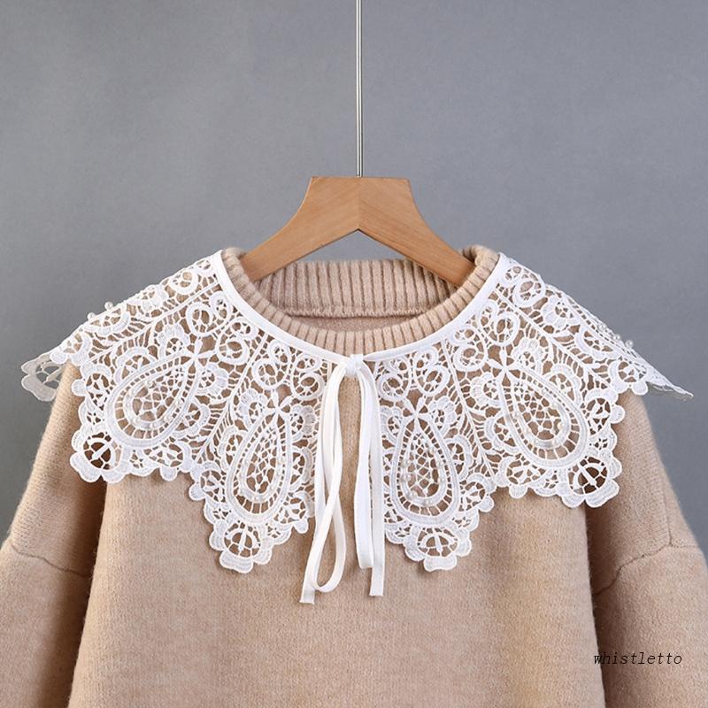 Vòng Cổ Ren Rỗng Đính Hạt Ngọc Trai Giả Sáng Bóng Thanh Lịch Cho Nữ