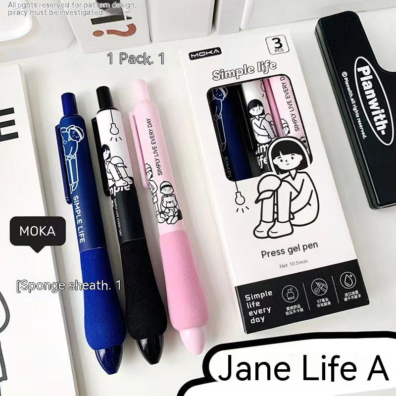 Bút Moka Ngòi 0.5St Nhanh Khô Họa Tiết Hoạt Hình Dễ Thương Cho Bé Gái