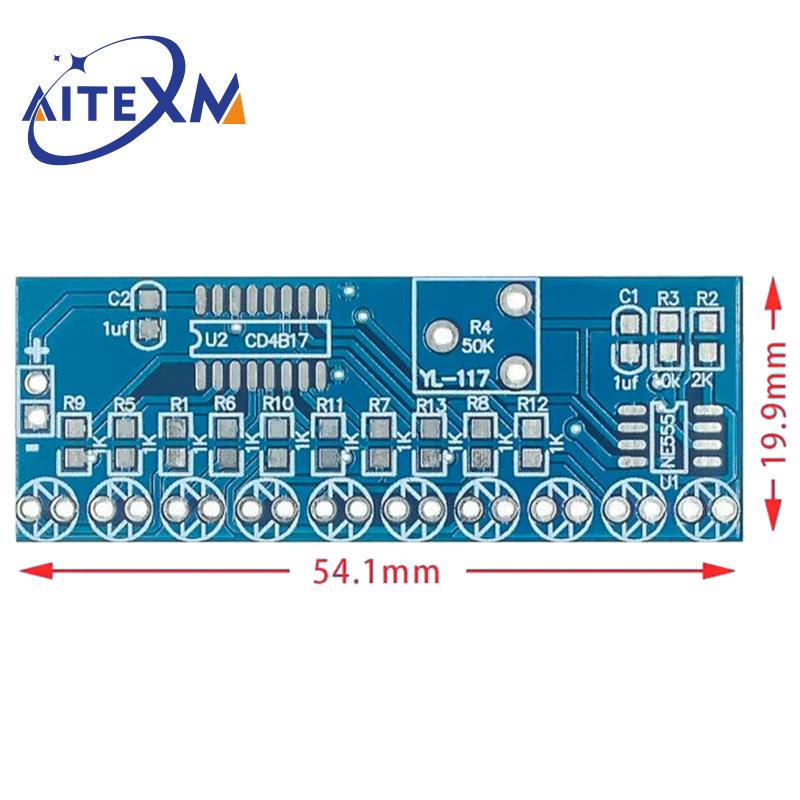 Bộ Mô Đun Đèn LED Thông Minh Ne555 + CD4017 Cho Phòng Thí Nghiệm Trẻ Em