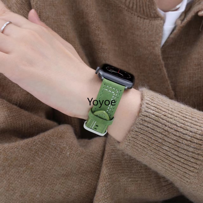 Dây Đeo Bằng Da Thay Thế Cho Đồng Hồ Thông Minh Apple Watch Series 8 Ultra 49mm 45mm 44mm 42mm 41 / 40 / 38mm iWatch 7 6 5 SE 4 3 2 1