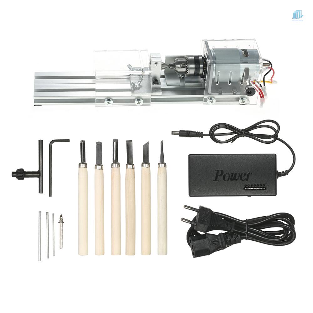 Máy Tiện Mini 100W 12-24V Dc Chuyên Dụng Cho Làm Mộc DIY