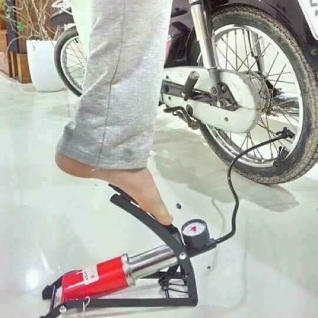Bơm cơ mini đạp chân tiện dụng, bơm xe đạpm xe máy, ô tô, nhà bóng cho bé vv...