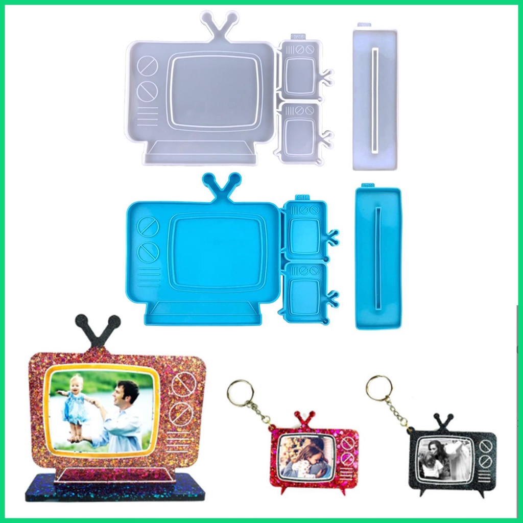 Khuôn Silicone Làm Móc Khóa / Mặt Dây Chuyền Thủ Công DIY Hình TV Mini
