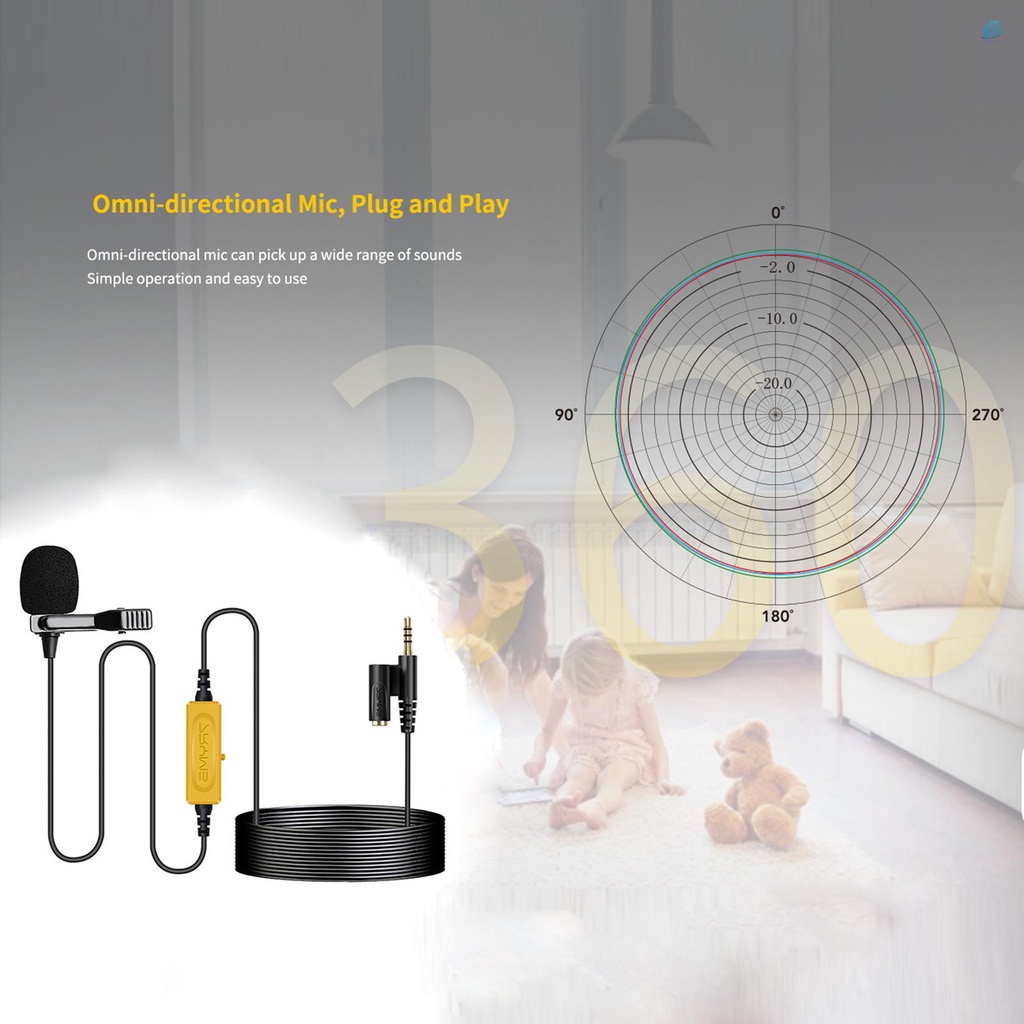 Micro Kẹp Áo 7Yyms S.LAV 01 Đa Năng Giắc Cắm 3.5mm TRRS Cho Điện Thoại Thông Minh / Máy Ảnh DSLR