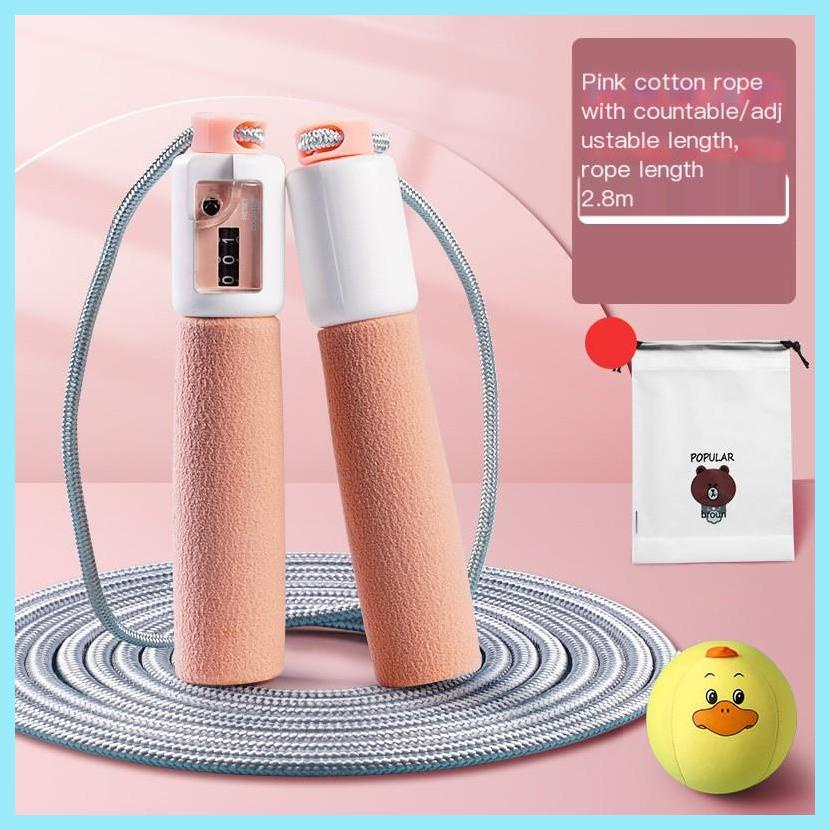 Dây Nhảy Đếm Bước Tập Thể Dục Giảm Cân Bằng Nylon Độ Đàn Hồi Cao Chống Trượt