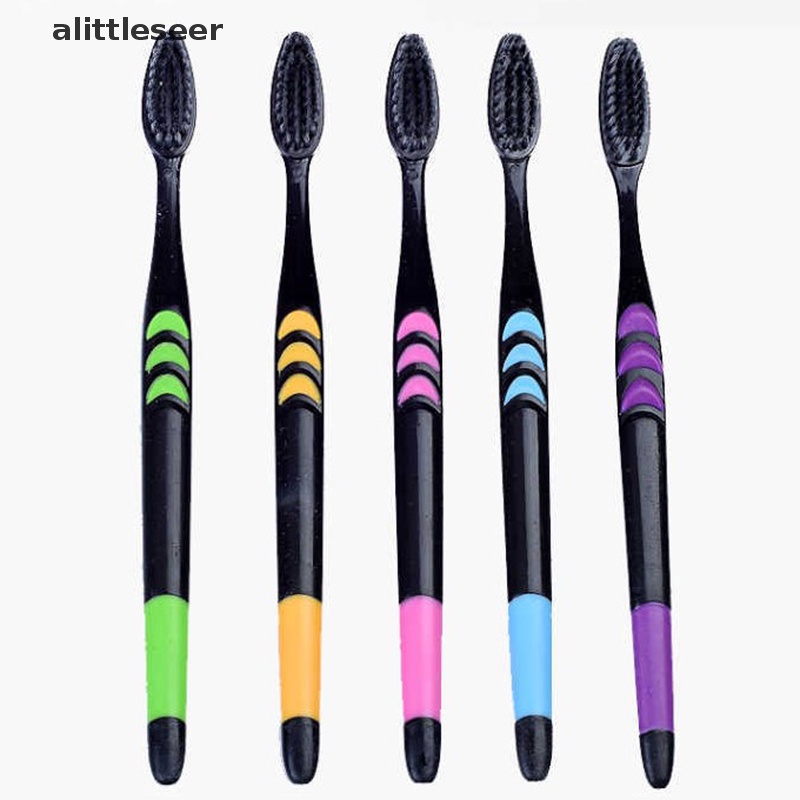 Set 10 Bàn Chải Đánh Răng Than Tre Lông Mềm Dành Cho Người Lớn