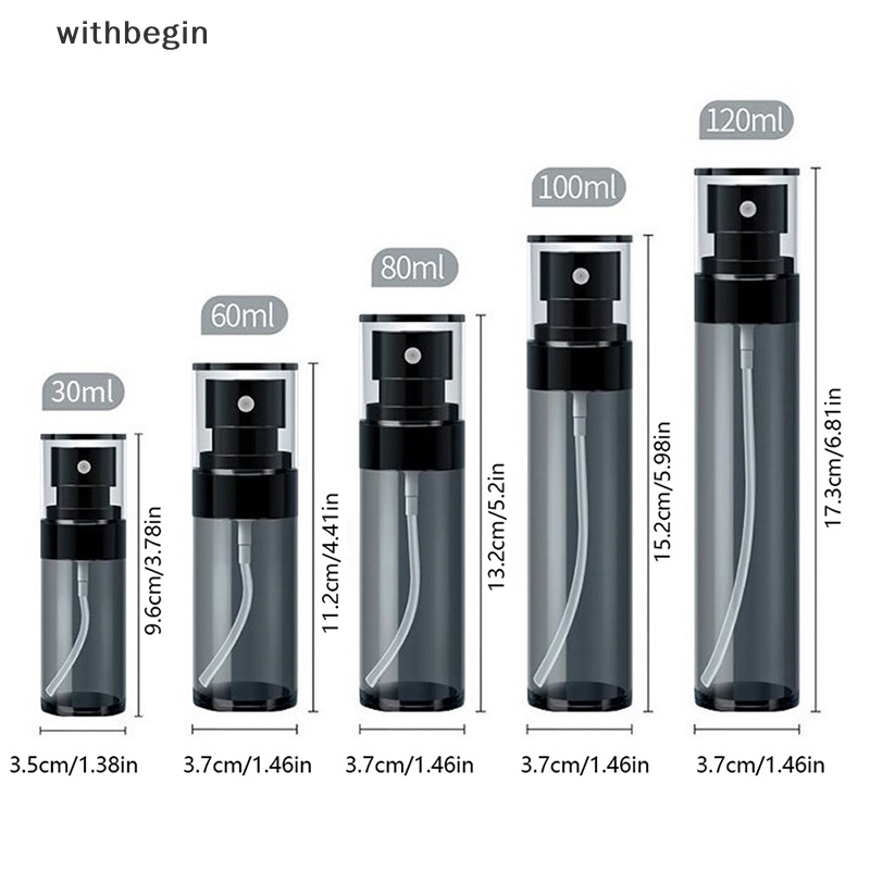 Chai Nhựa Rỗng Màu Đen 30 / 60 / 80 / 100 / 120ml Đựng Mỹ Phẩm Tiện Dụng