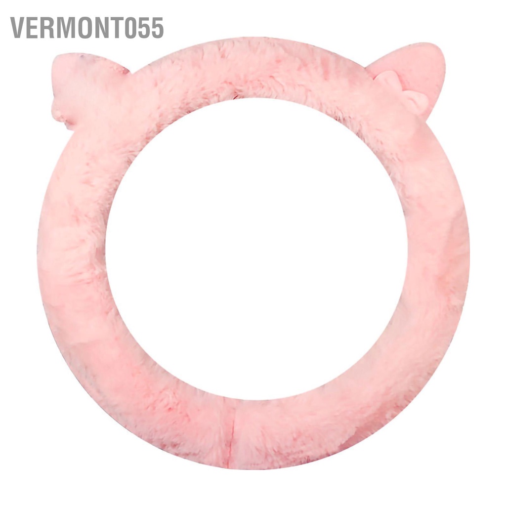 Vermont055 Sang Trọng Bọc Vô Lăng 15 Inch Mềm Mại Ấm Chống Trơn Trượt Dễ Thương Cho Nữ Xe Ô Tô