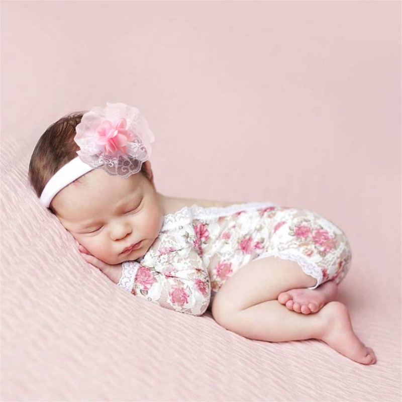 Bộ Đồ Ren Dùng Chụp Ảnh Cho Bé Gái Sơ Sinh