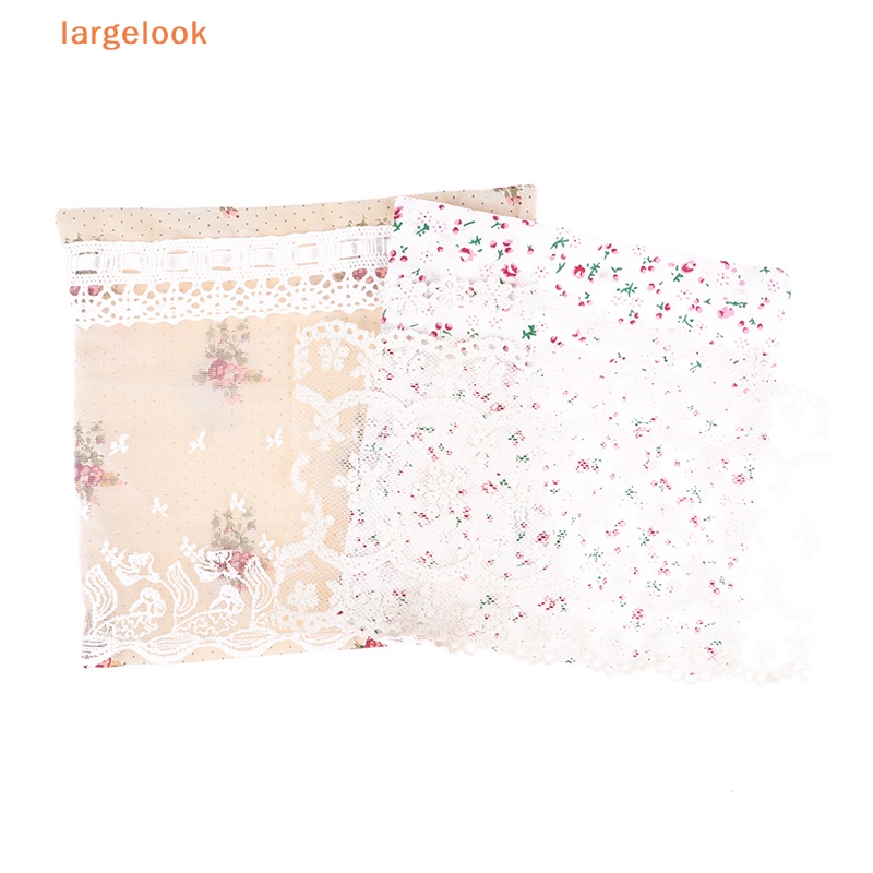 1 Bộ Chăn Ga Và Vỏ Gối Phối Ren Tỉ Lệ 1: 12 Cho Nhà Búp Bê