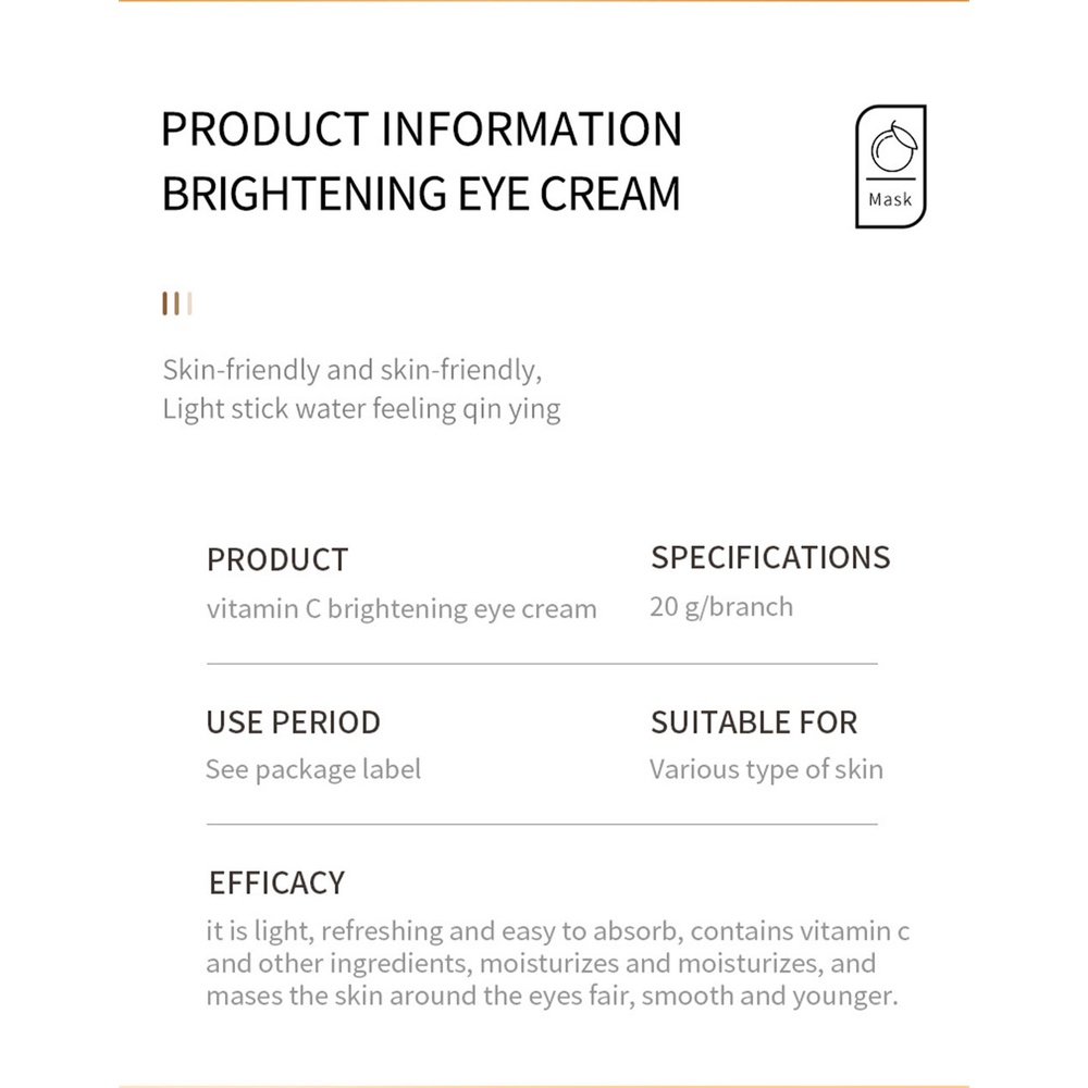 Kem mắt hilangkan eyebag mata Panda quầng thâm nếp nhăn mắt nuôi dưỡng cải thiện quầng thâm VIT C Metro