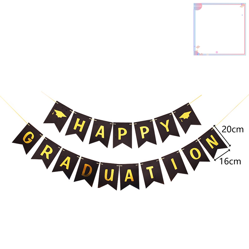1 Bộ Banner In Chữ Màu Vàng Dễ Lắp Ráp Dùng Trang Trí Tiệc Tốt Nghiệp