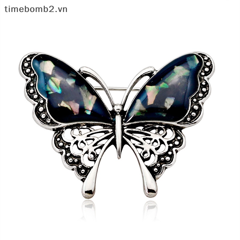 {Timebomb} Ghim Cài Áo Hình Bướm Nhỏ Thanh Lịch Tươi Mới Dễ Phối Đồ Cho Nữ