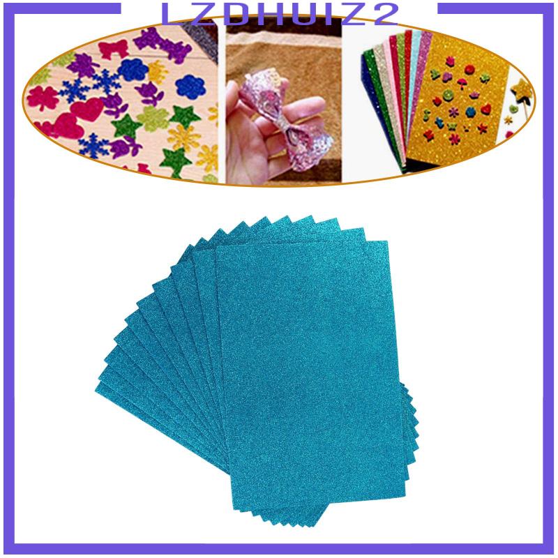 Set 10 Tấm Xốp Kim Tuyến Dùng Làm Thiệp Giáng Sinh DIY