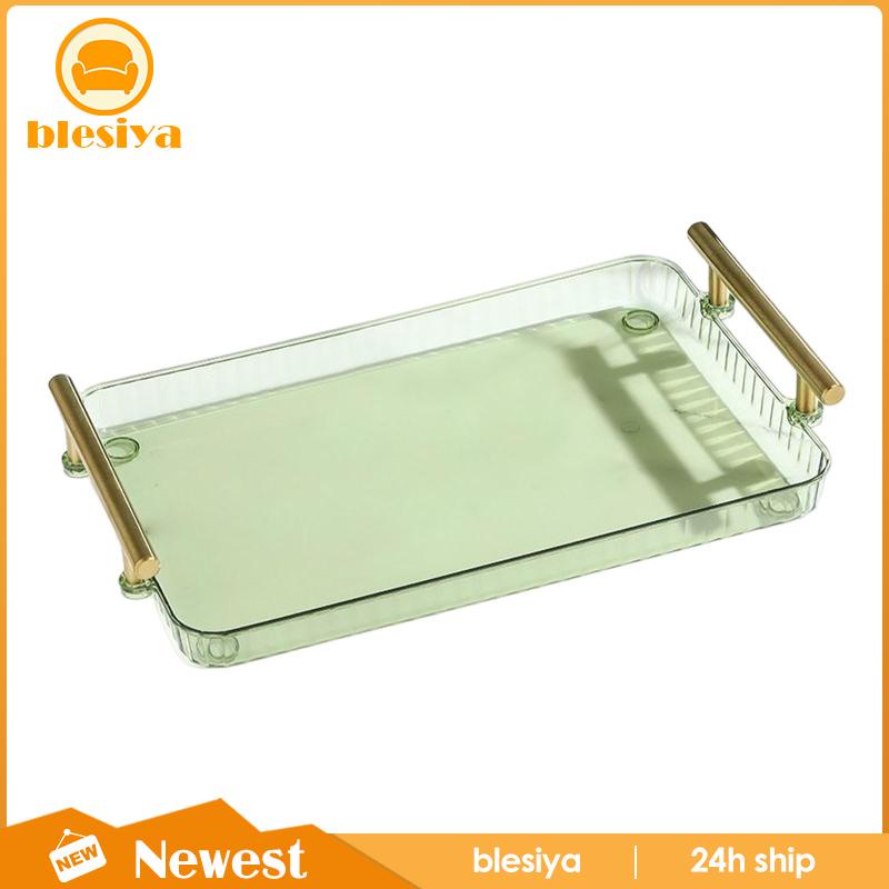 Khay Phục Vụ Hình Chữ Nhật Bằng Acrylic Trong Suốt Cho Phòng Khách / Phòng Tắm / Tiệc Tùng