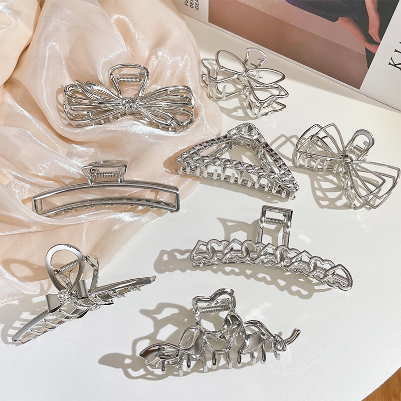 Kẹp Tóc Hình Cá Mập Đính Ngọc Trai Giả Bằng Kim Loại Cao Cấp Thời Trang Mùa Hè