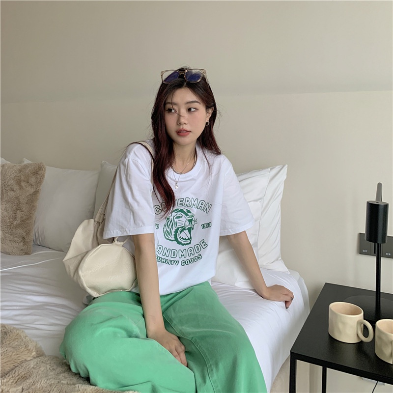 Áo Thun Cotton Nguyên Chất Cổ Tròn Ngắn Tay Dáng Ôm Hở Vai Trang Trọng Cho Nữ