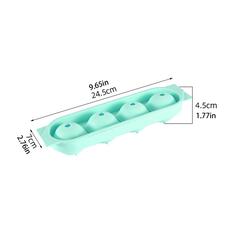 Khuôn Silicone Làm Đá Hình Tròn Có Nắp Đậy Tiện Lợi