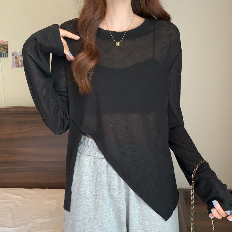 Áo Thun Cổ Tròn Dáng Rộng Thời Trang Mùa Hè 2023 Cho Nữ