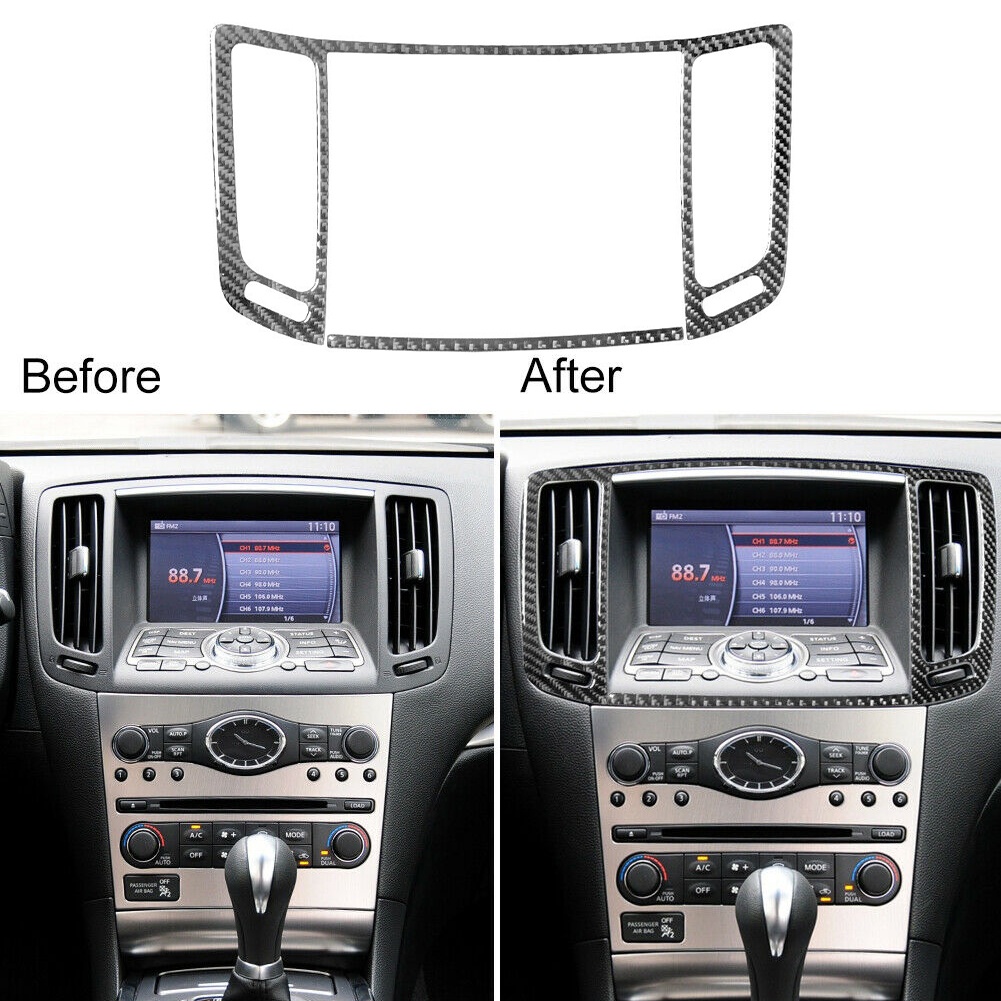 Set 2 Viền Bọc Sợi Carbon Trang Trí Lỗ Thông Gió Xe Hơi Infiniti G37 Sedan 2010-2013