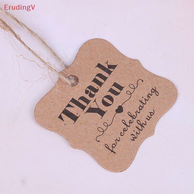 Set 100 Thẻ Giấy In Chữ Thank You for Celebrag Kèm Us Dùng Làm Quà Tặng Cho Bé