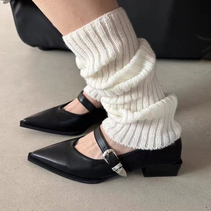 Giày Mary Jane Gót Dày Phong Cách Thời Trang Pháp Dành Cho Nữ