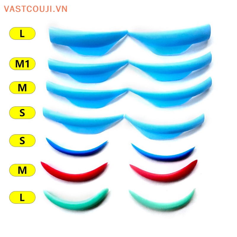 Set 3 / 4 / 7 Cặp Đệm Silicone Hỗ Trợ Uốn Mi Giả Có Thể Tái Sử Dụng