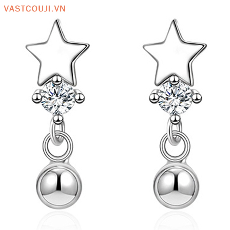 Bộ 2 Khuyên Tai Đính Đá Thời Trang Nữ Tính