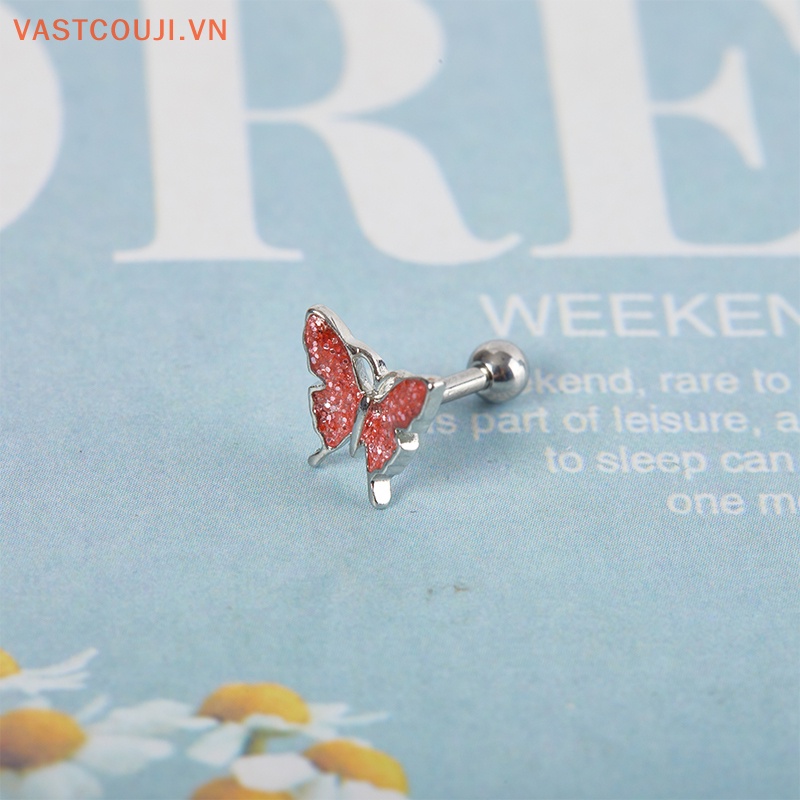 Khuyên Rốn Hình Bướm Đục Lỗ Nhiều Màu Sắc Thời Trang Cho Nữ